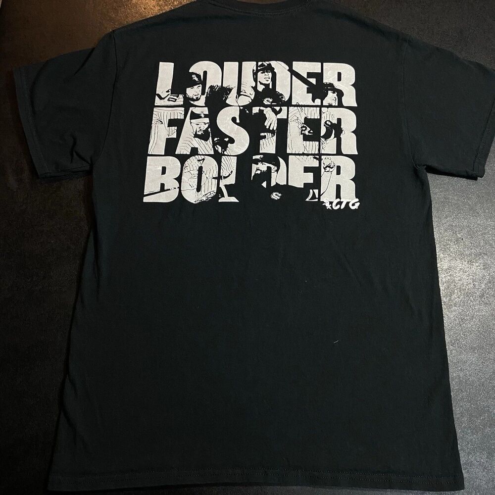 Adult Medium Chicago White Sox Change The Game T-Shirt Louder Faster Bolder Tee